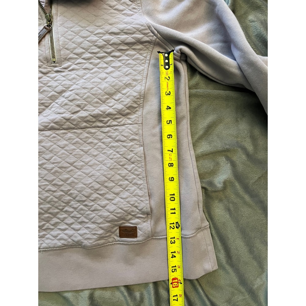 LL Bean Quilted Quarter Zip Sweatshirt Pale Lavender Purple Pullover 502745 S - Picture 6 of 9